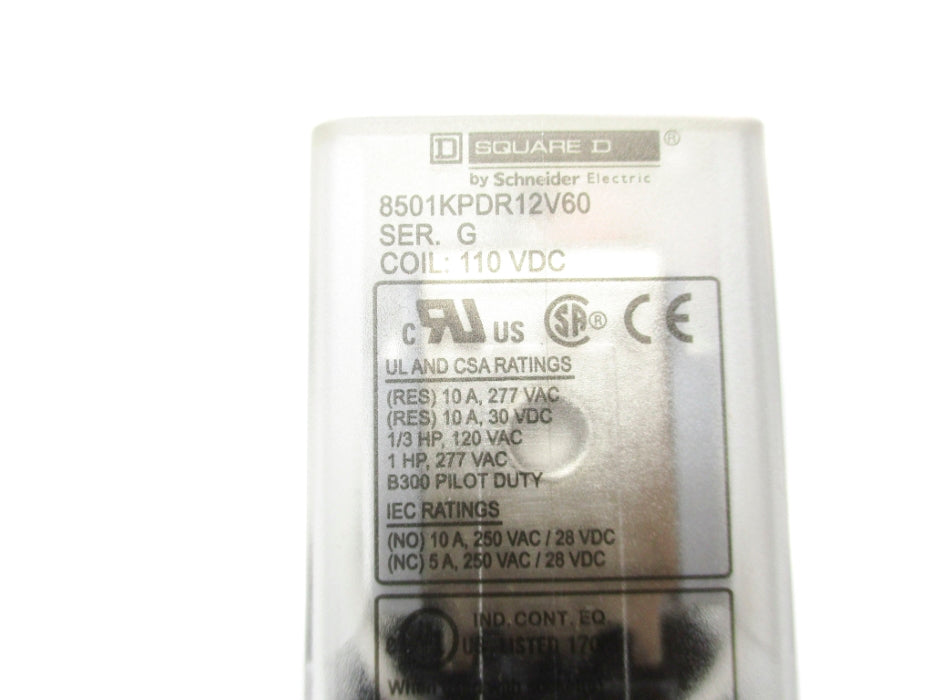 SQUARE D 8501KPDR12V60 SER. G 10A 110VDC NSMP