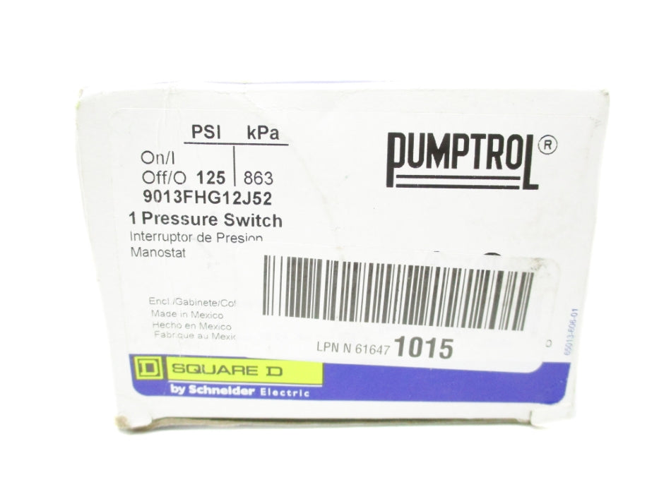 SQUARE D 9013FHG12J52 125PSI NSMP