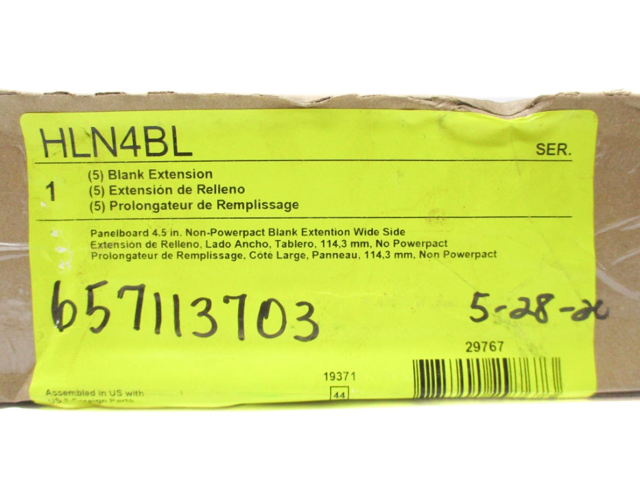 SQUARE D HLN4BL (PKG OF 5) NSMP
