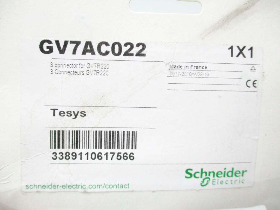 SCHNEIDER ELECTRIC GV7AC022 (PKG OF 3) NSMP