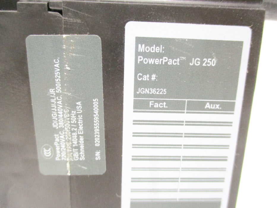 SQUARE D JGN36225 600V 225A NSNP