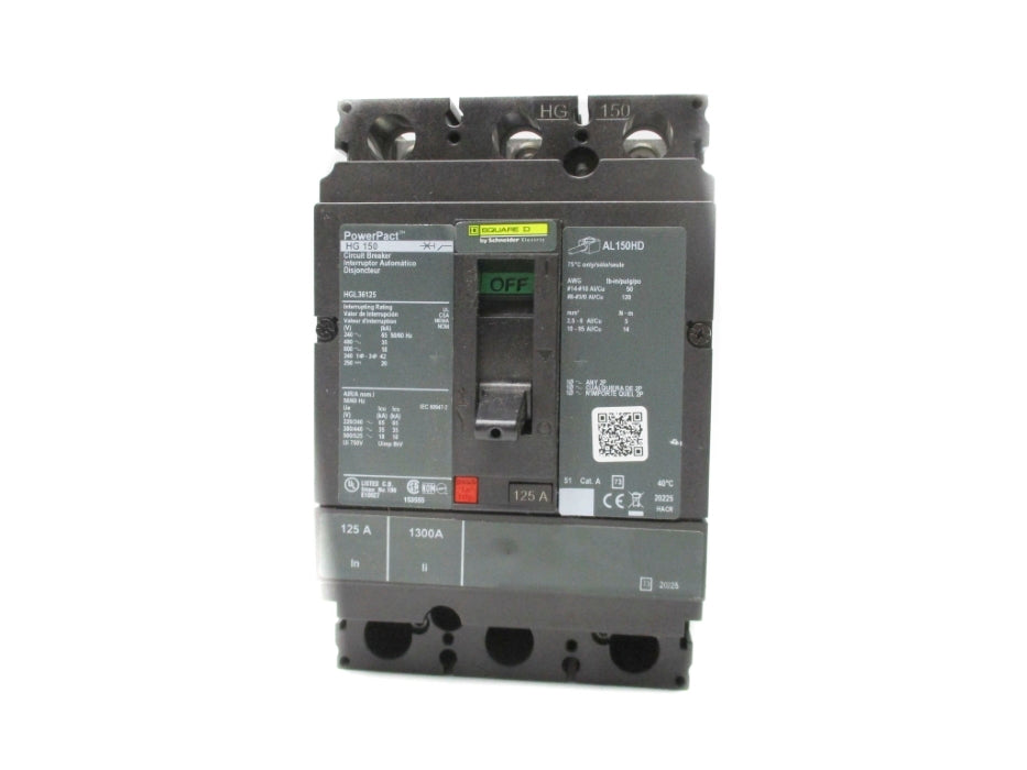 SQUARE D HGL36125 600V 125A NSNP