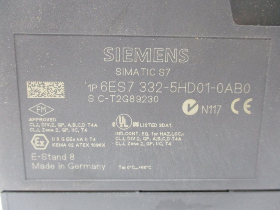 SIEMENS 6ES7332-5HD01-0AB0 (AS PICTURED) NSNP