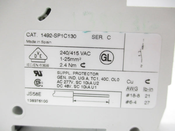ALLEN BRADLEY 1492-SP1C130 SER. C 13A 48V NSNP