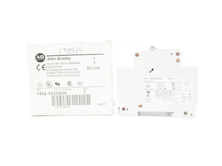 ALLEN BRADLEY 1492-SP2D200 SER. C 415VAC 20A NSMP