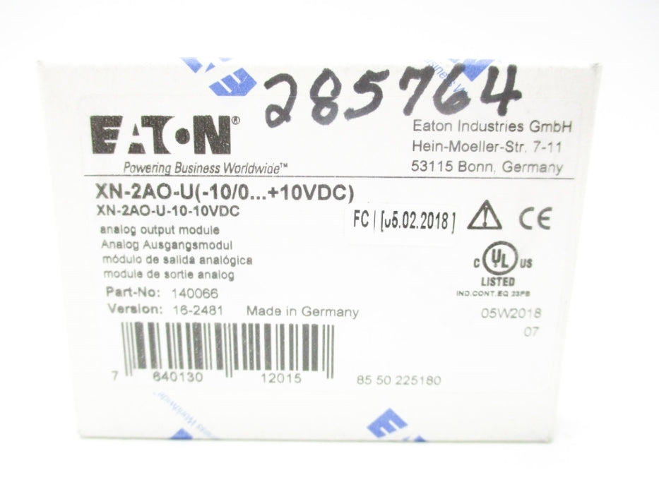 EATON XN-2AO-U-10-10VDC NSMP
