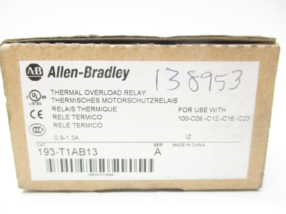 ALLEN BRADLEY 193-T1AB13 SER. A 0.9-1.3A (BR/WH) NSMP