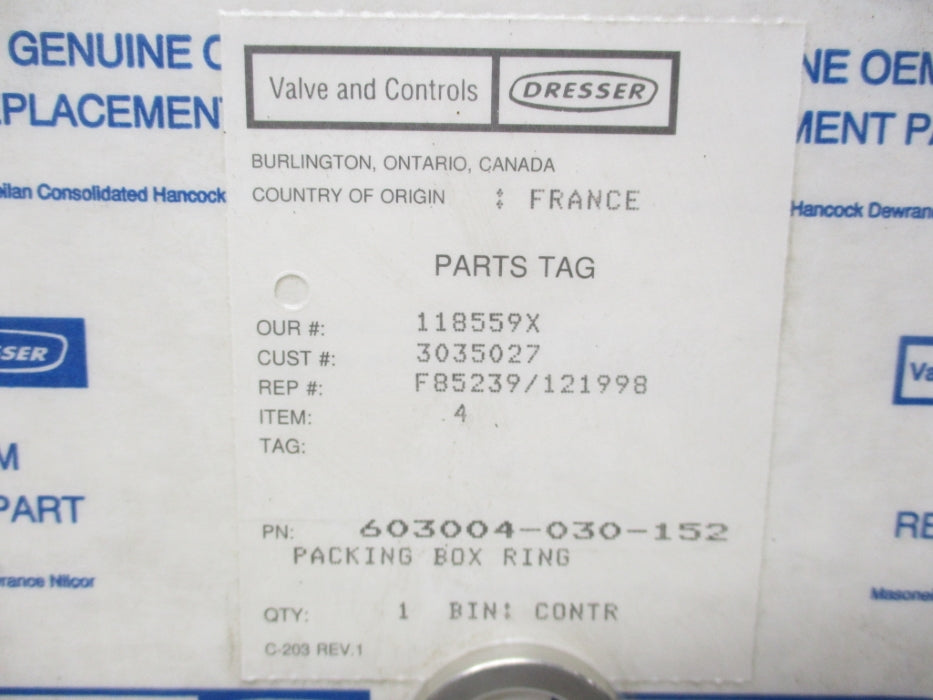 DRESSER 603004-030-152 NSMP