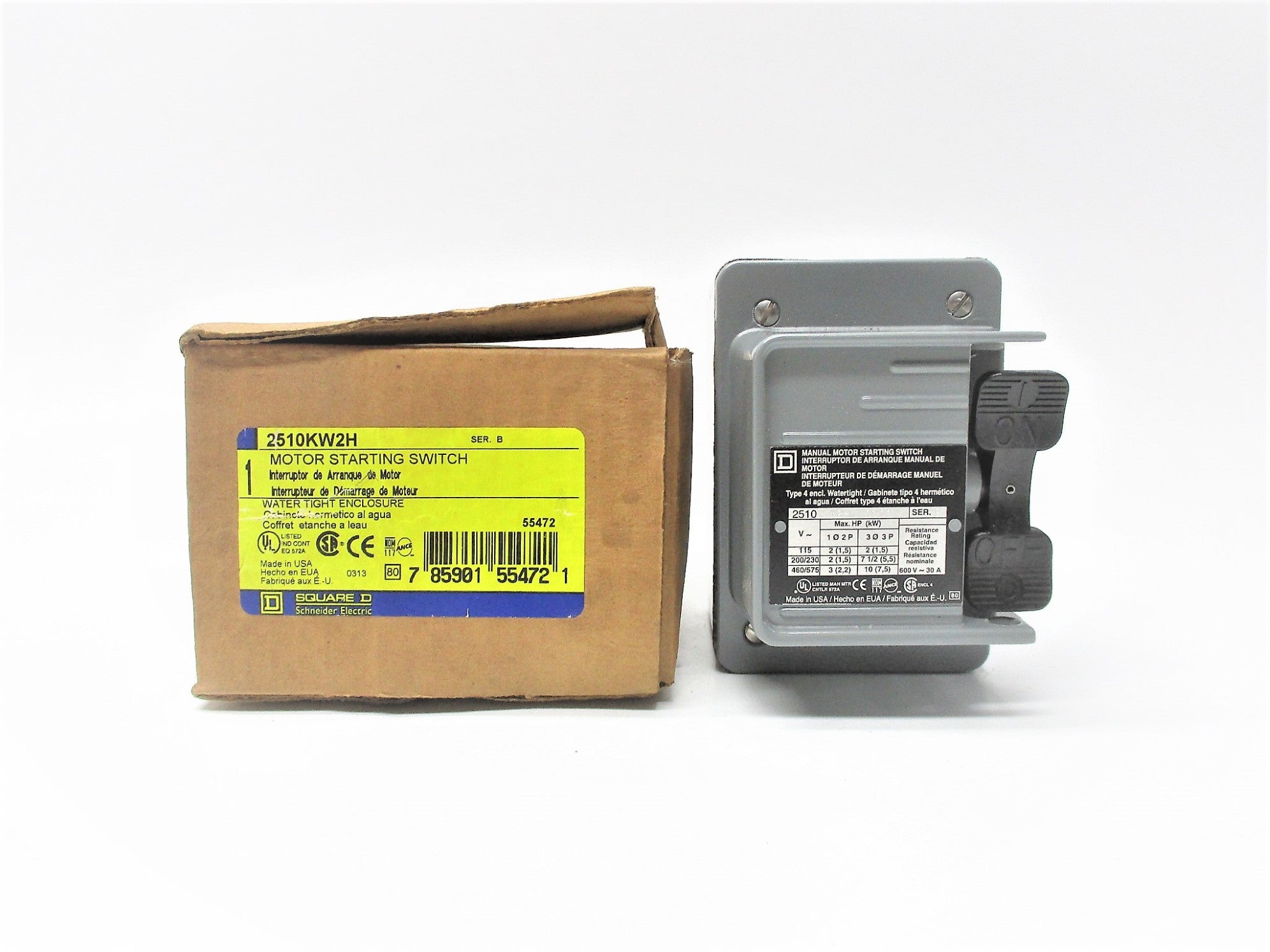 SQUARE D 2510KW2H SER. B 600V 30A NSMP