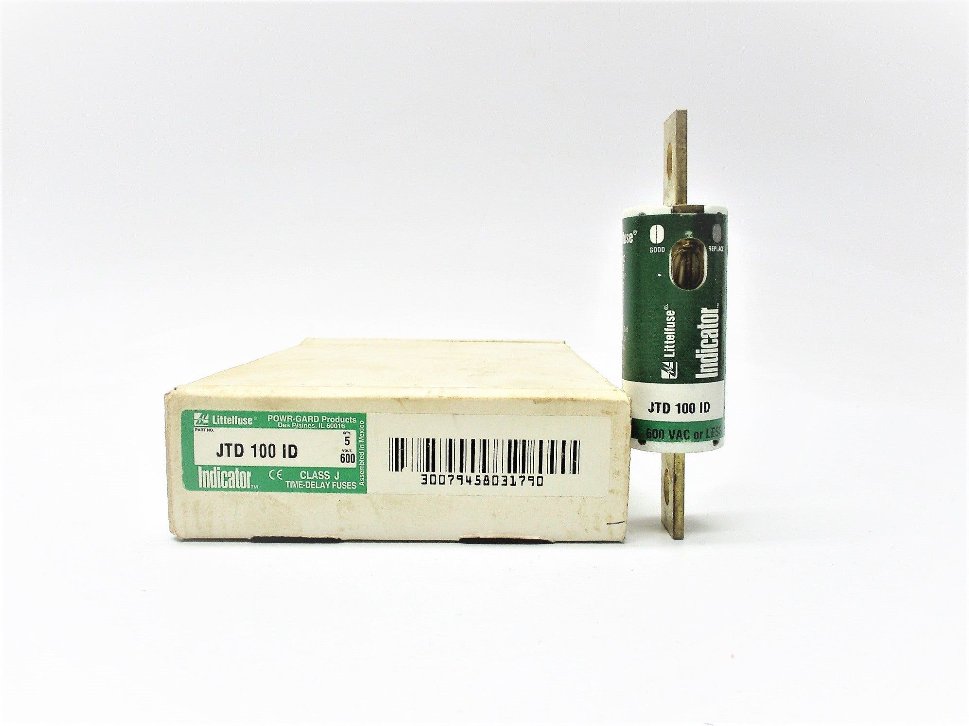 LITTELFUSE JTD100ID 600VAC 100A (PKG OF 5) (WH/GR) NSMP