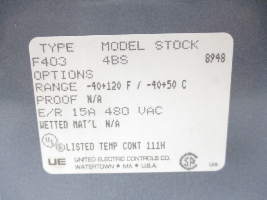 UNITED ELECTRIC F4034BS NSNP