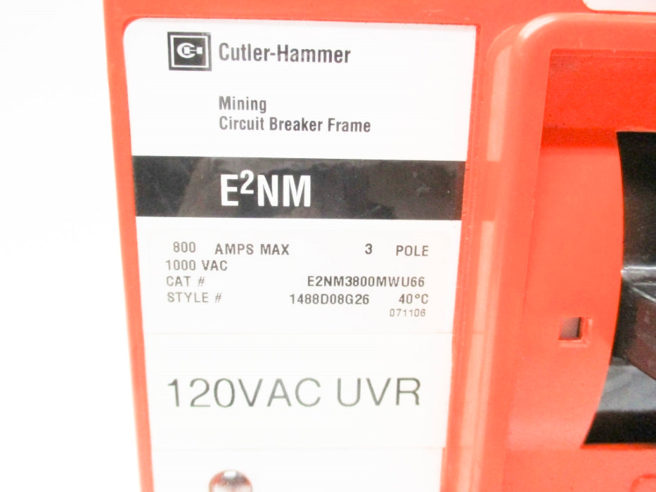CUTLER HAMMER E2NM3800MWU66 800A 1000VAC NSNP