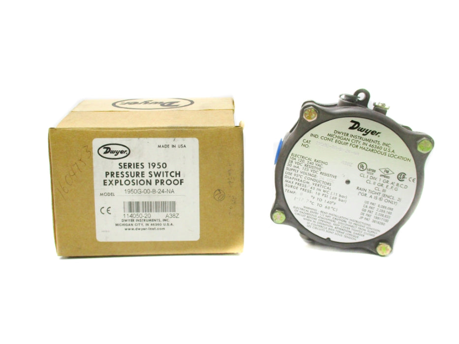DWYER 1950G-00-B-24-NA 114050-20 240VAC 10A 10PSI NSMP