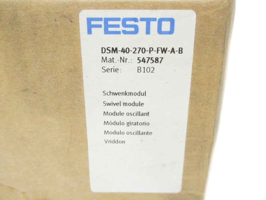 FESTO DSM-40-270-P-FW-A-B 547587 145PSI NSMP