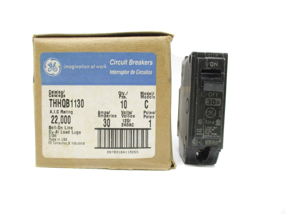 GENERAL ELECTRIC THHQB1130 30A 120/240VAC (PKG OF 10) NSMP