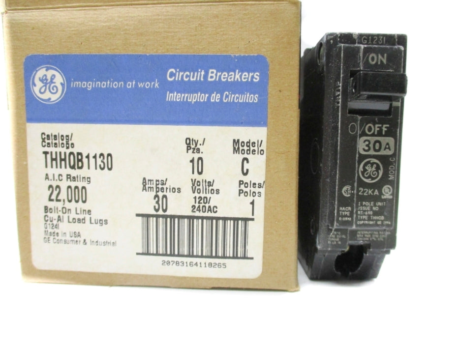 GENERAL ELECTRIC THHQB1130 30A 120/240VAC (PKG OF 50) NSMP