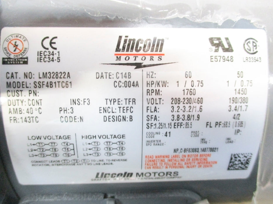 LINCOLN LM32822A NSMP