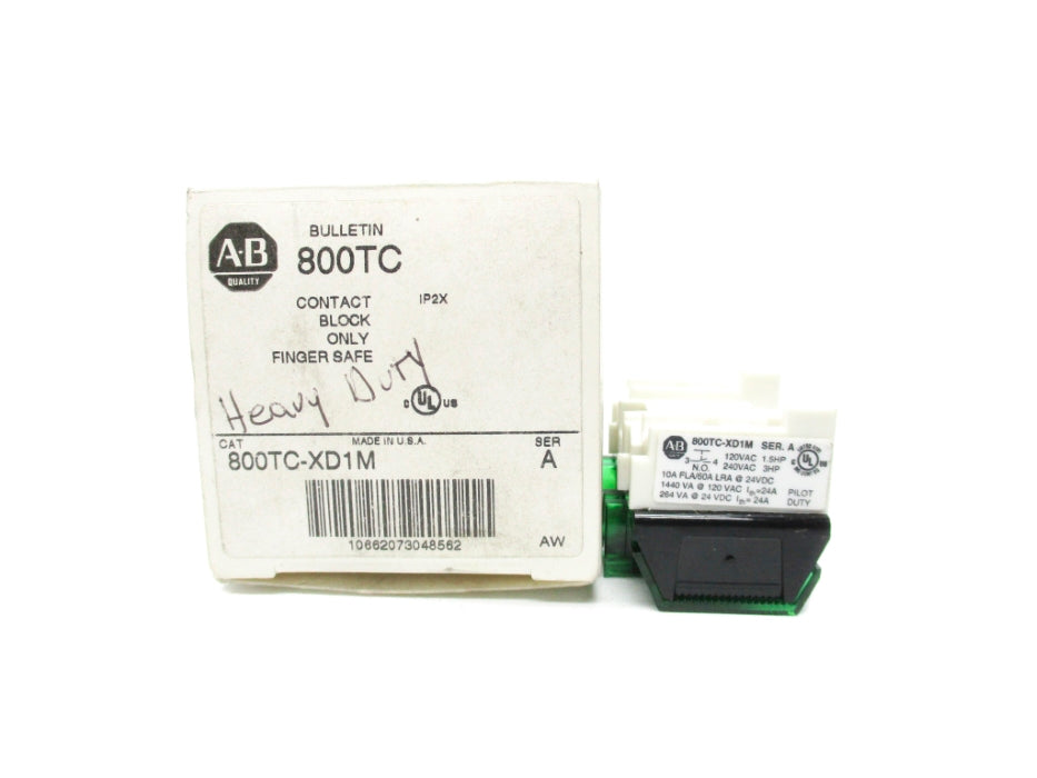 ALLEN BRADLEY 800TC-XD1M SER. A 240VAC 24A (WH) NSMP