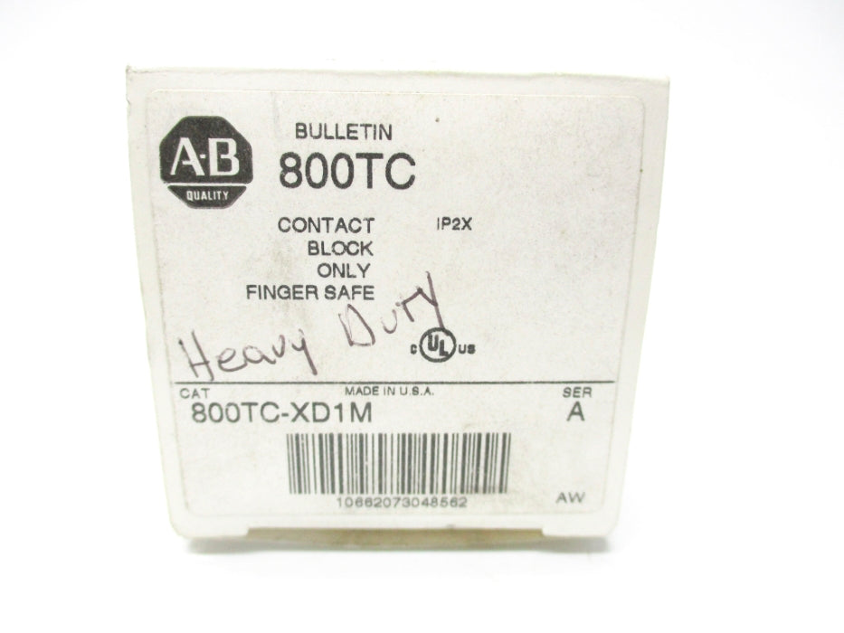 ALLEN BRADLEY 800TC-XD1M SER. A 240VAC 24A (WH) NSMP