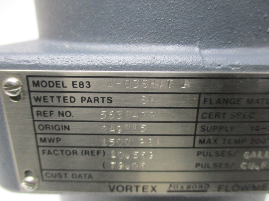 FOXBORO E83W-03SHITA 1500PSI NSMP