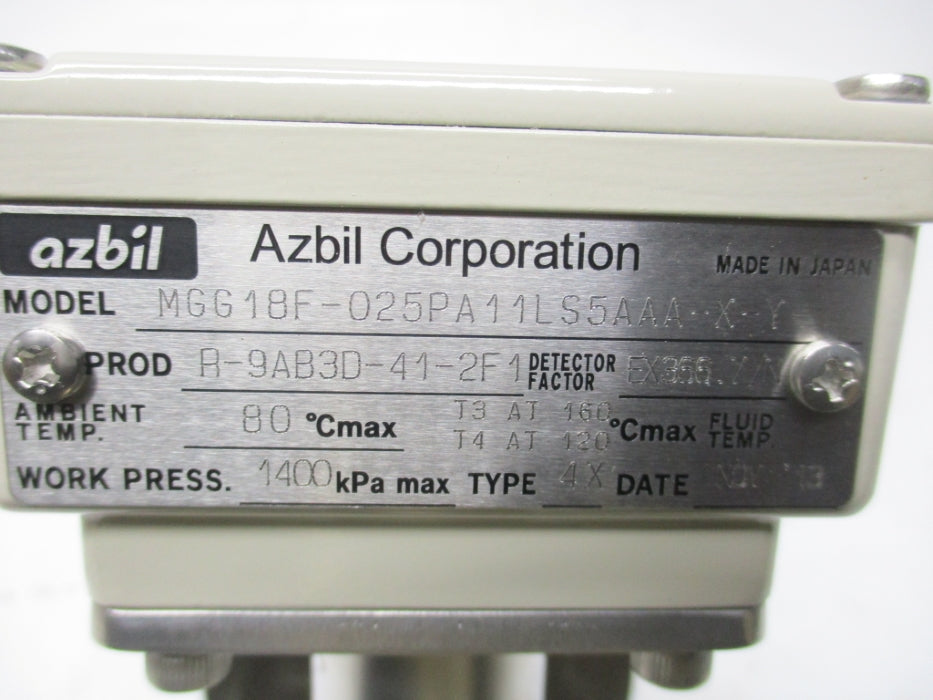 AZBIL MGG18F-025PA11LS5AAA-X-Y NSMP
