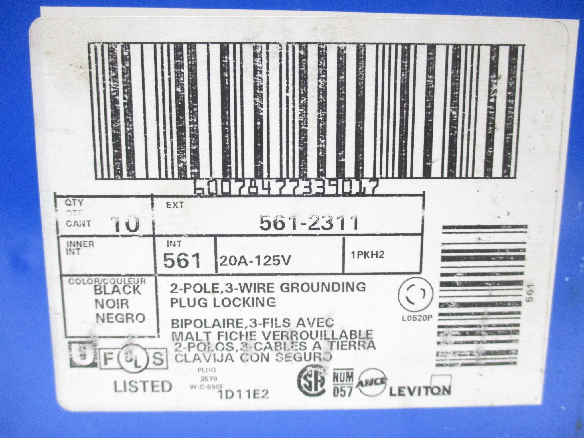 LEVITON 2311 125V 20A (PKG OF 10) NSMP