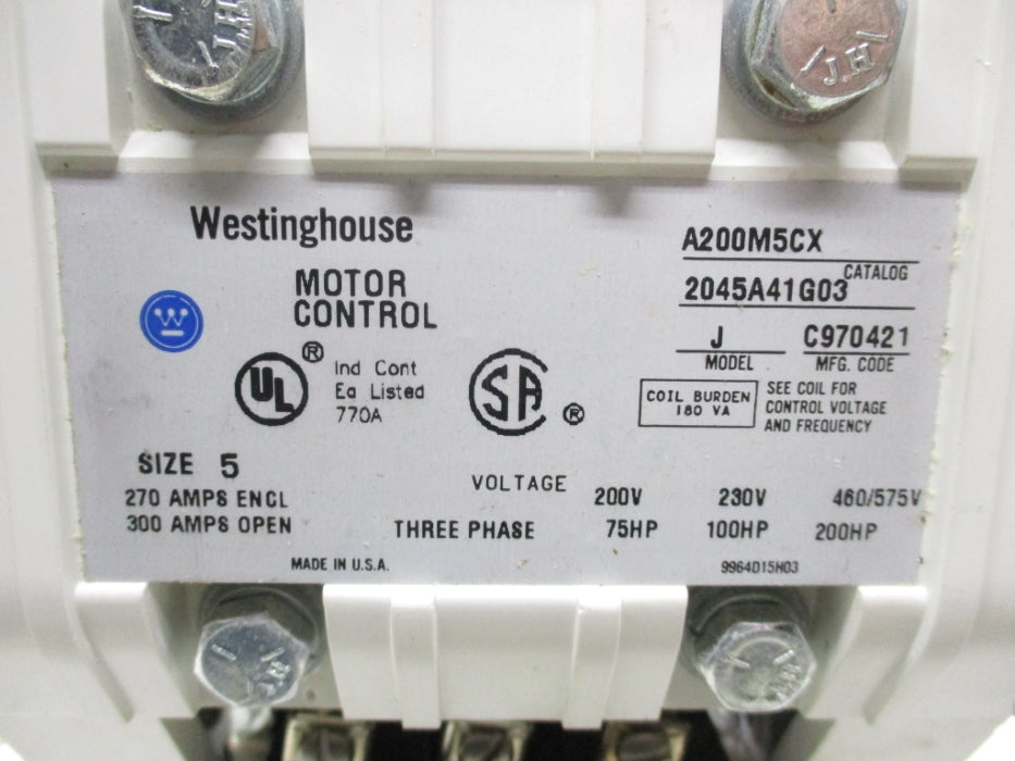 WESTINGHOUSE A200M5CX 2045A41G03 UNMP