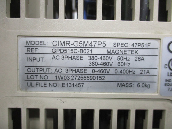YASKAWA CIMR-G5M47P5 UNMP