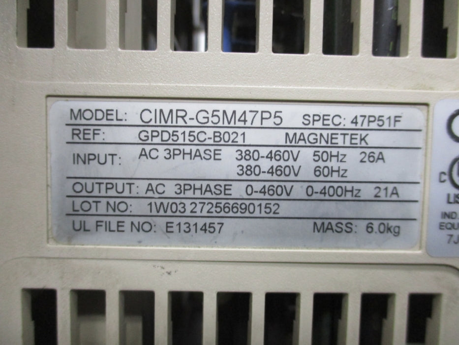 YASKAWA CIMR-G5M47P5 UNMP