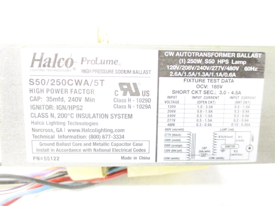 HALCO S50/250CWA/5T/K NSMP