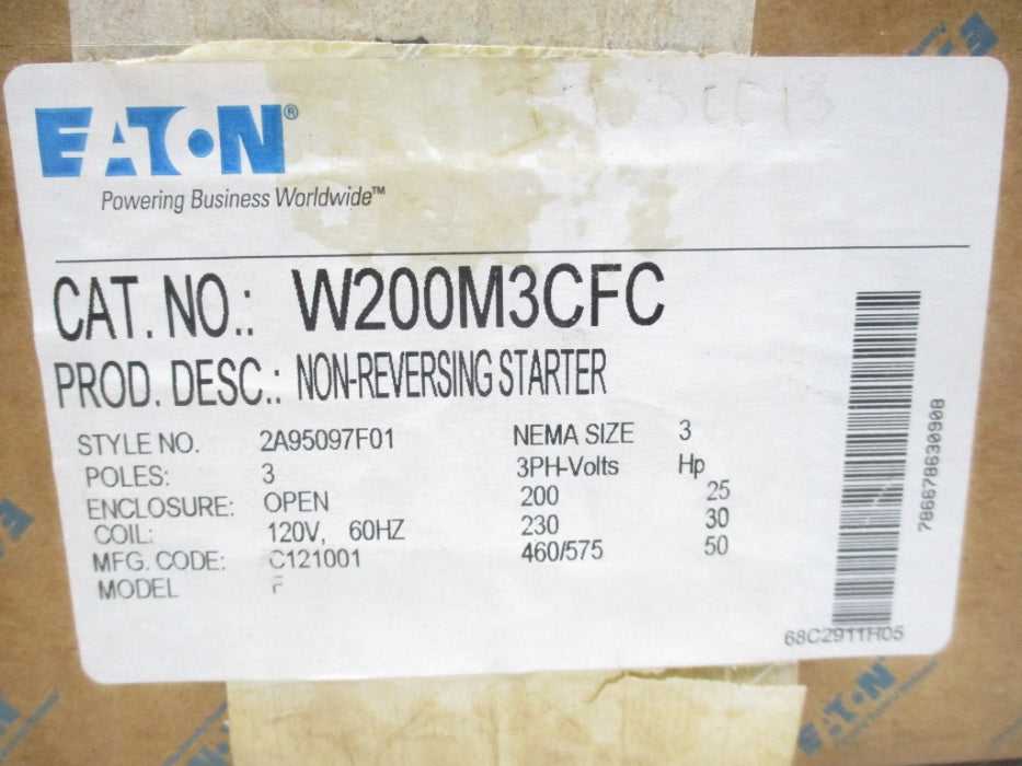 EATON W200M3CFC 2A95097F01 120V 90A NSMP