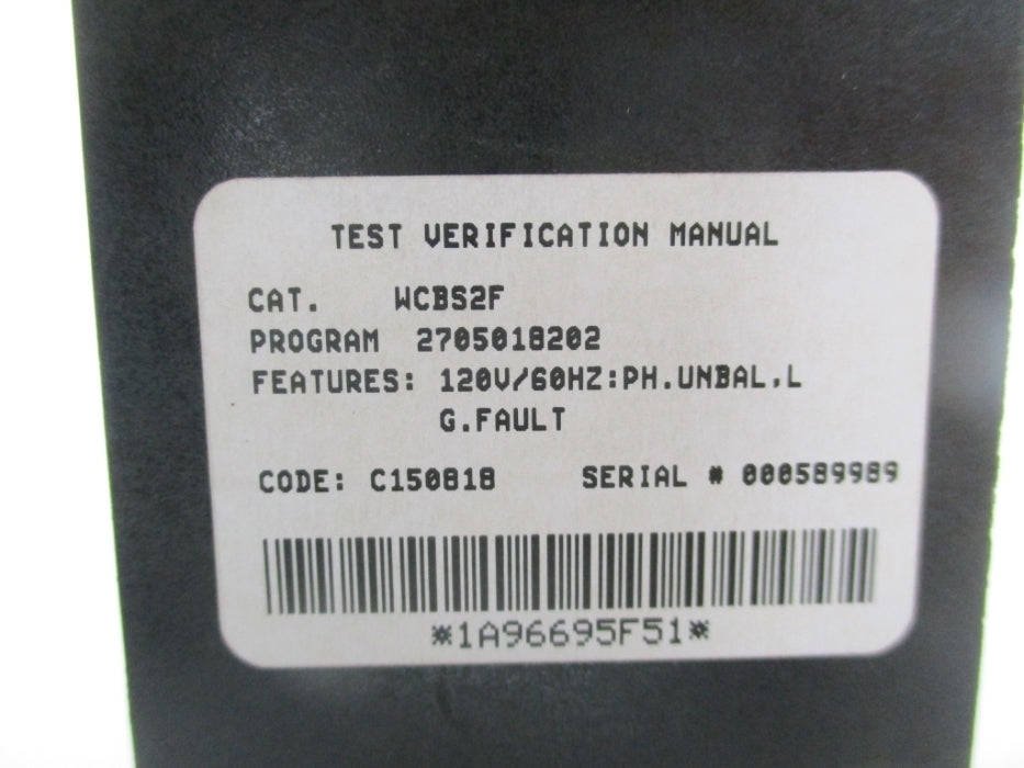 EATON WCBS2F 1A96695F51 120V NSMP