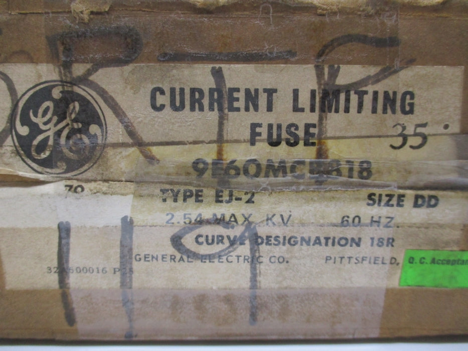 GENERAL ELECTRIC 9F60MCB818 EJ-2DD 18R 2.54KV NSMP