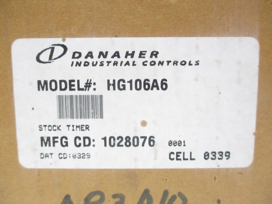 DANAHER CONTROLS HG106A6 120/240VAC 10A 60MIN NSMP