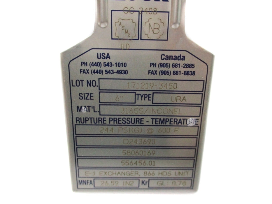 ZOOK URA-6 244PSIG NSMP