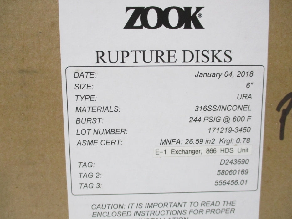ZOOK URA-6 244PSIG NSMP