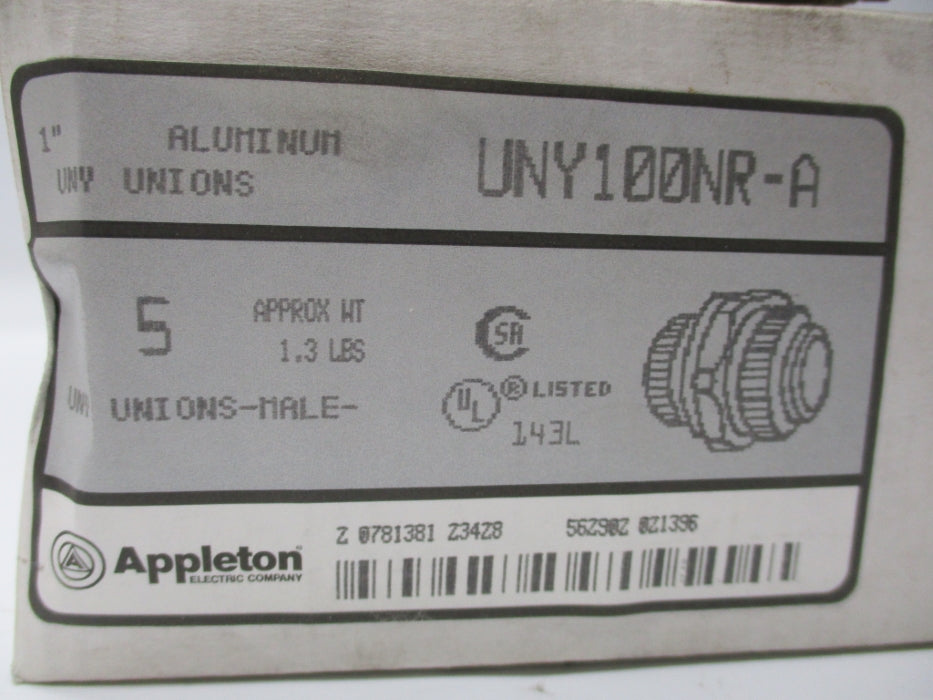APPLETON UNY100NR-A (PKG OF 5) NSMP