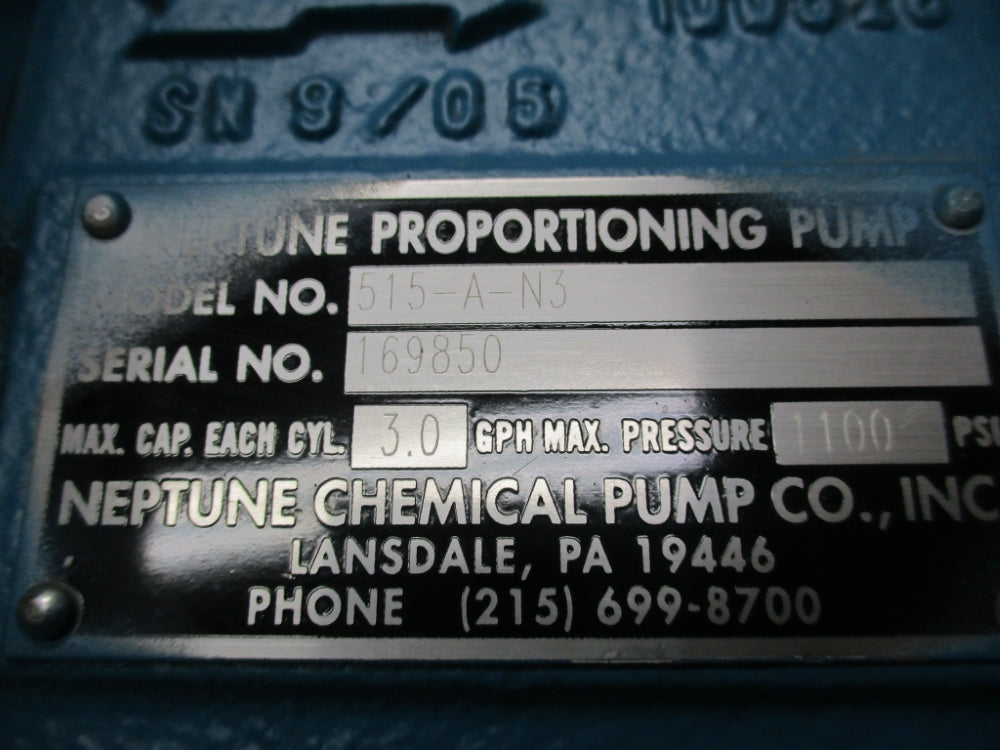 NEPTUNE 515-A-N3 1100PSI UNMP