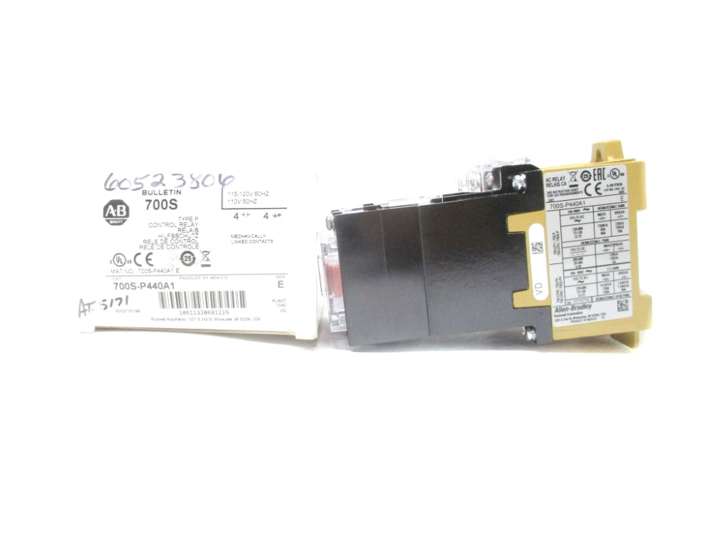 ALLEN BRADLEY 700S-P440A1 SER. E 110/115-120V (WH) NSMP