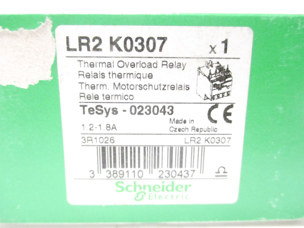 SCHNEIDER ELECTRIC LR2K0307 690V 1.2-1.8A NSMP