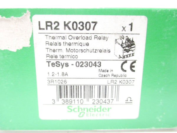 SCHNEIDER ELECTRIC LR2K0307 690V 1.2-1.8A NSMP