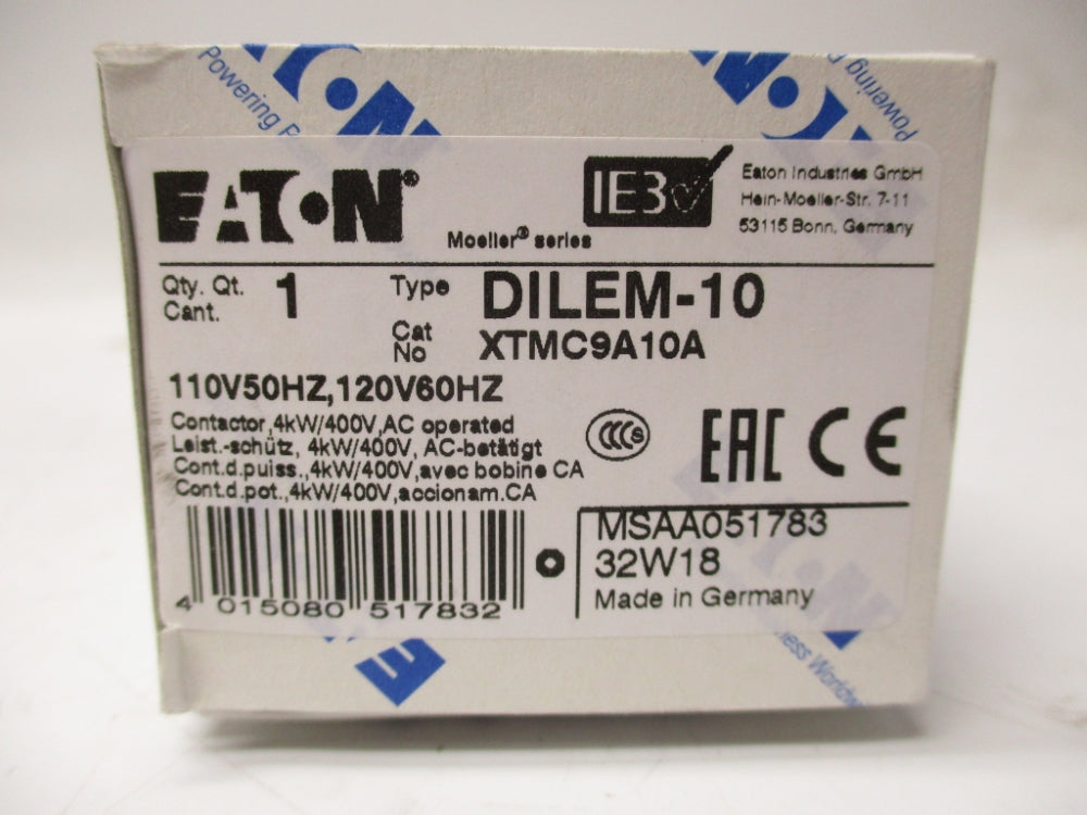 EATON XTMC9A10A DILEM-10 110/120V 20A NSMP