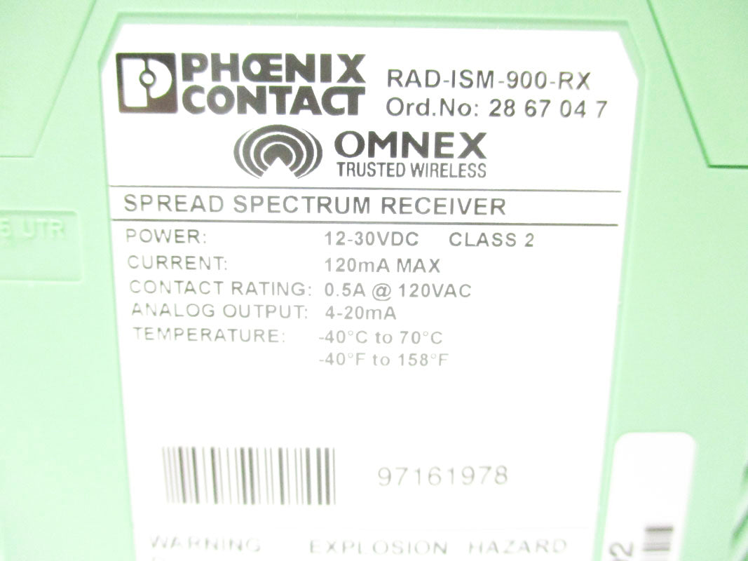 PHOENIX CONTACT RAD-ISM-900-RX 2867047 12-30VDC NSNP