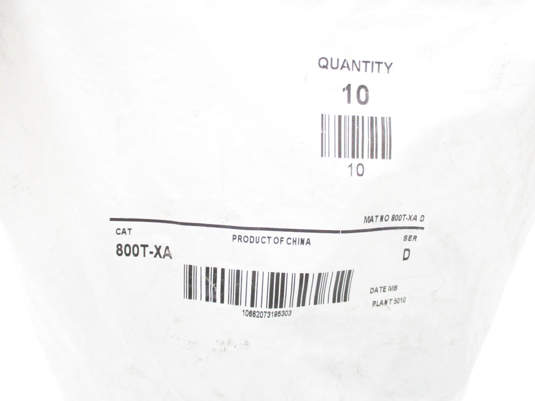 ALLEN BRADLEY 800T-XA SER. D (PKG OF 10) NSMP