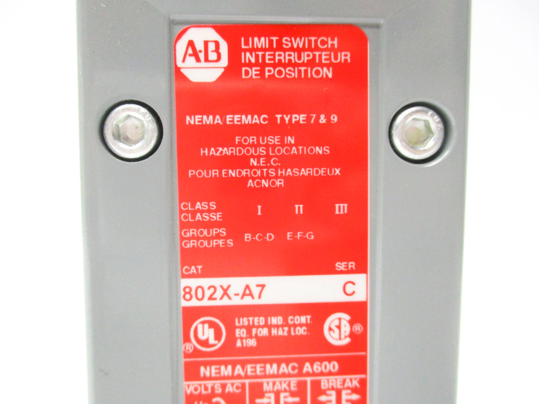 ALLEN BRADLEY 802X-A7 SER. C 120-600VAC 60A NSNP