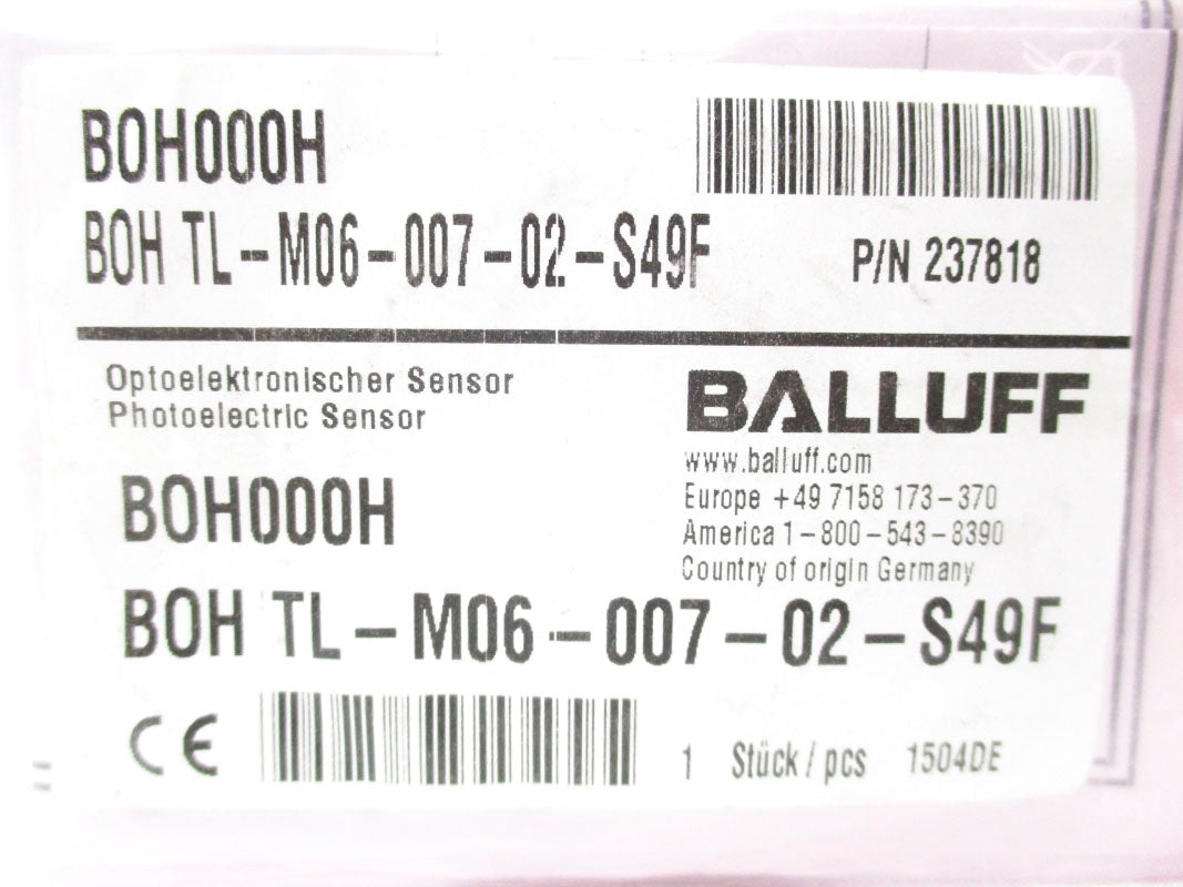 BALLUFF BOHTL-M06-007-02-S49F B0H000H NSMP