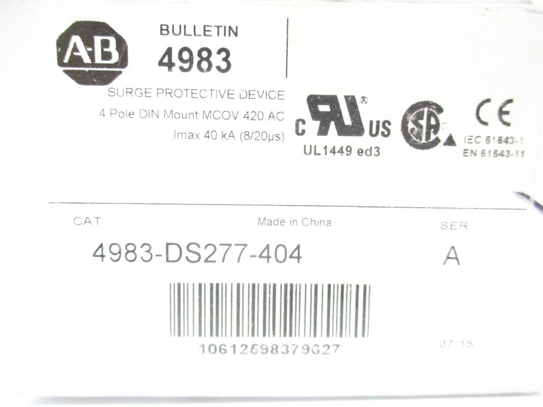 ALLEN BRADLEY 4983-DS277-404 SER. A NSMP
