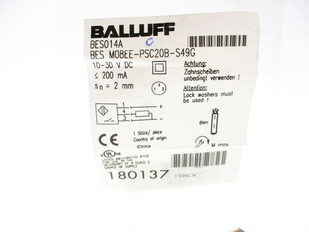 BALLUFF BESM08EE-PSC20B-S49G BES014A NSMP