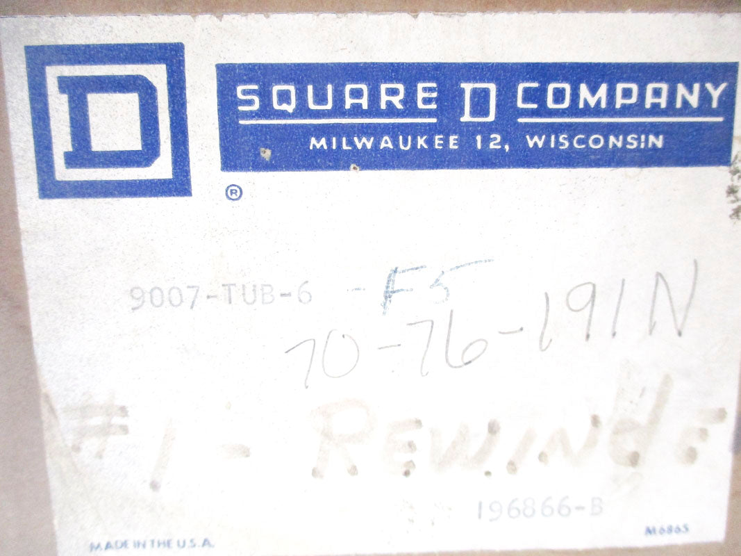 SQUARE D 9007-TUB-6 NSMP