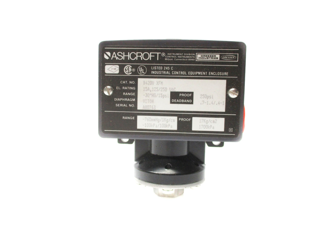 ASHCROFT B420VXFM 250V 15A 250PSI NSNP